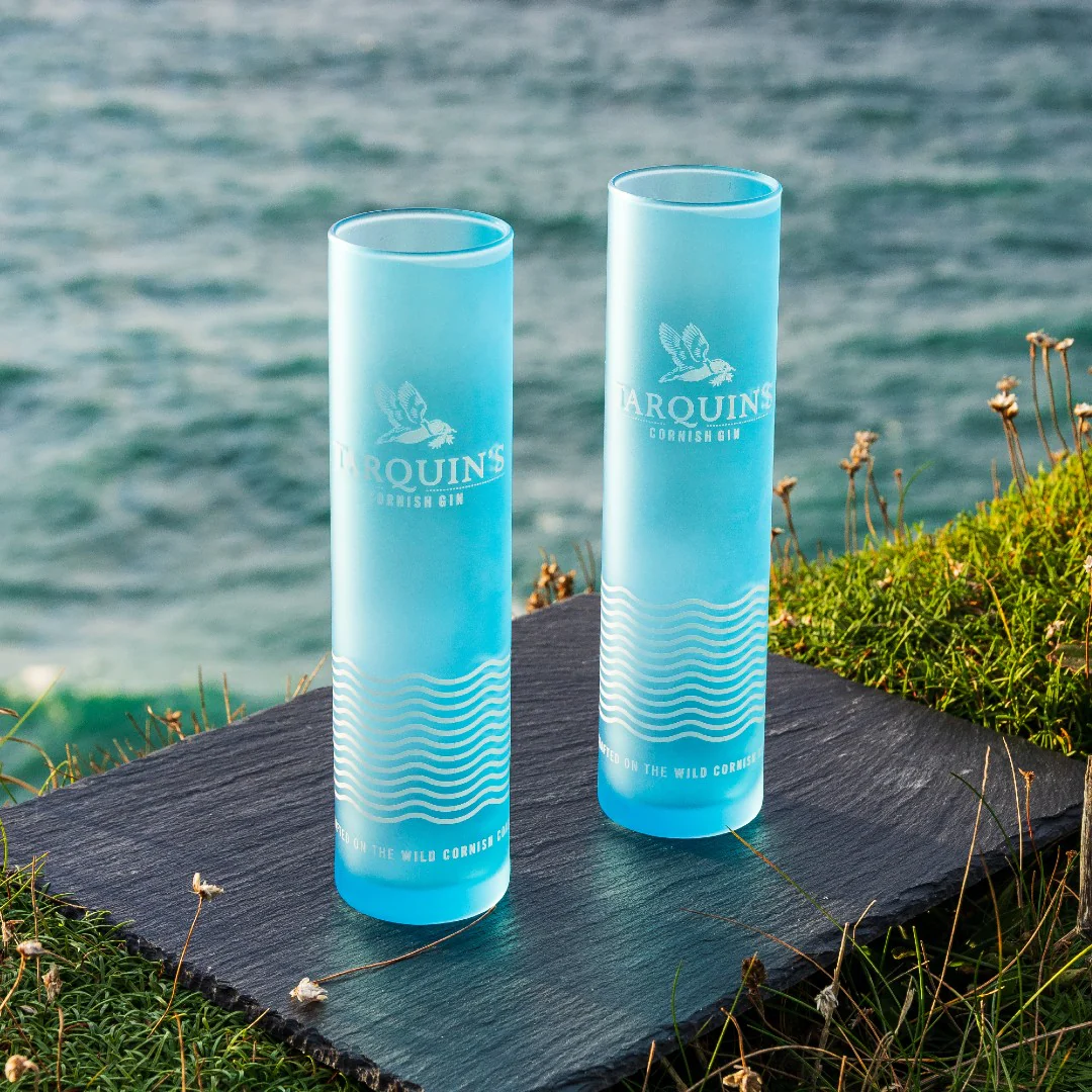 x2 Tarquin's Exclusive Blue Highball Gin Glasses - Image 3